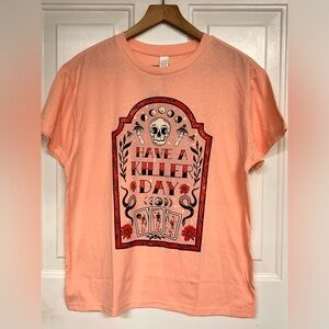 Have a Killer Day Graphic Tee - Peach